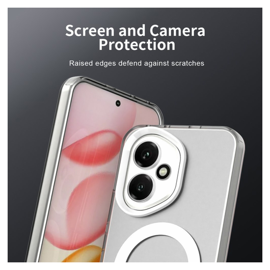 Honor 400 Hoesje MagSafe Backcover Semi-Transparant & Wit afbeelding 6