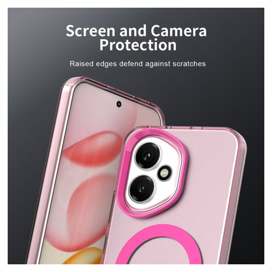 Honor 400 Hoesje MagSafe Backcover Semi-Transparant & Roze afbeelding 6