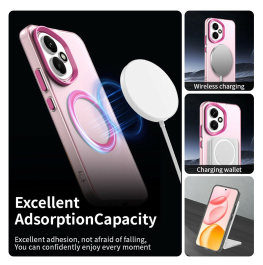 Honor 400 Hoesje MagSafe Backcover Semi-Transparant & Roze afbeelding 8