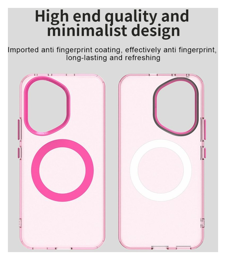 Honor 400 Hoesje MagSafe Backcover Semi-Transparant & Roze afbeelding 9