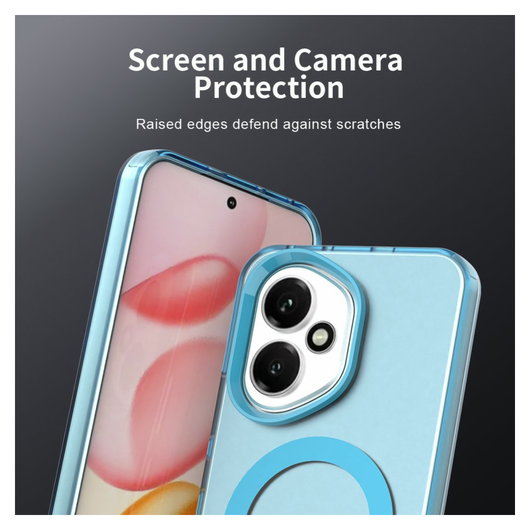 Honor 400 Hoesje MagSafe Backcover Semi-Transparant & Blauw afbeelding 8