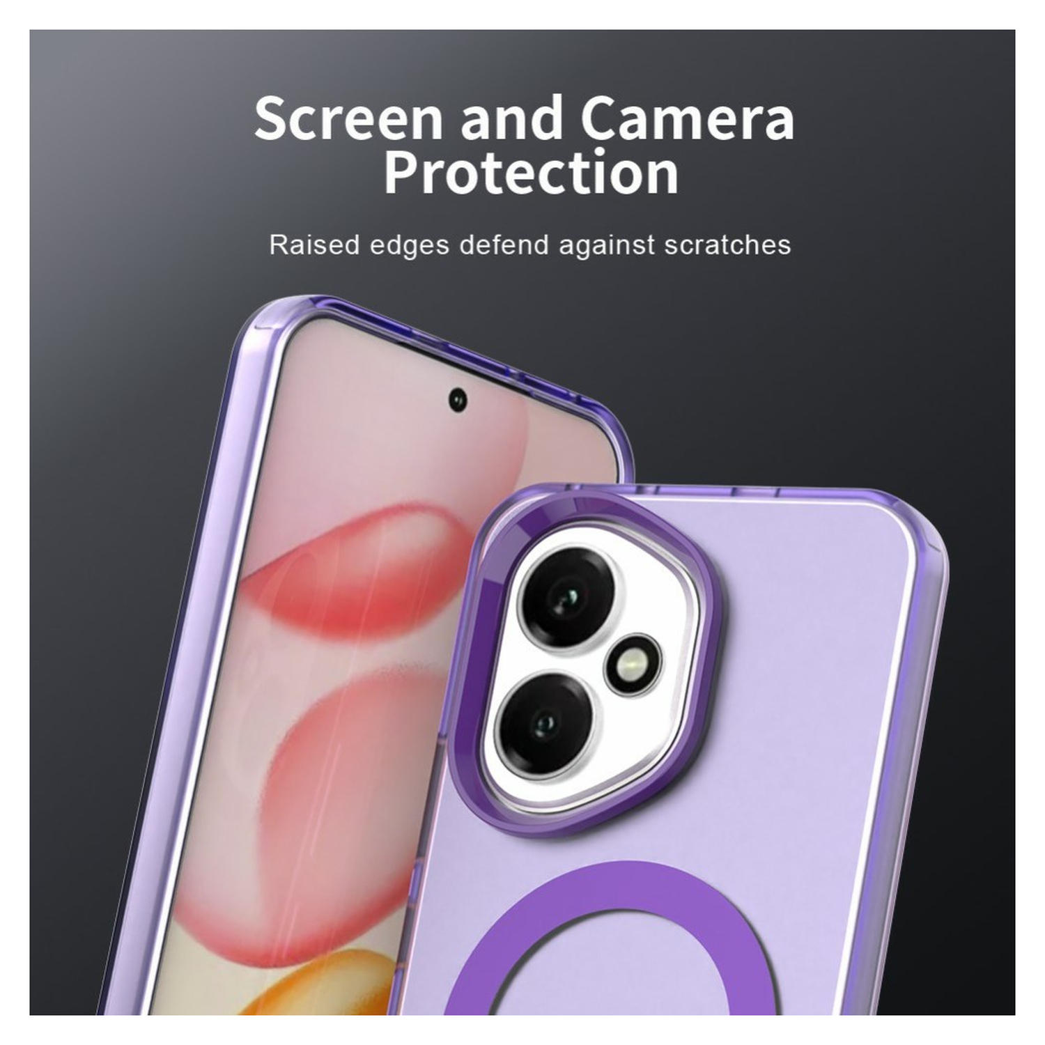 Honor 400 Hoesje MagSafe Backcover Semi-Transparant & Paars afbeelding 8