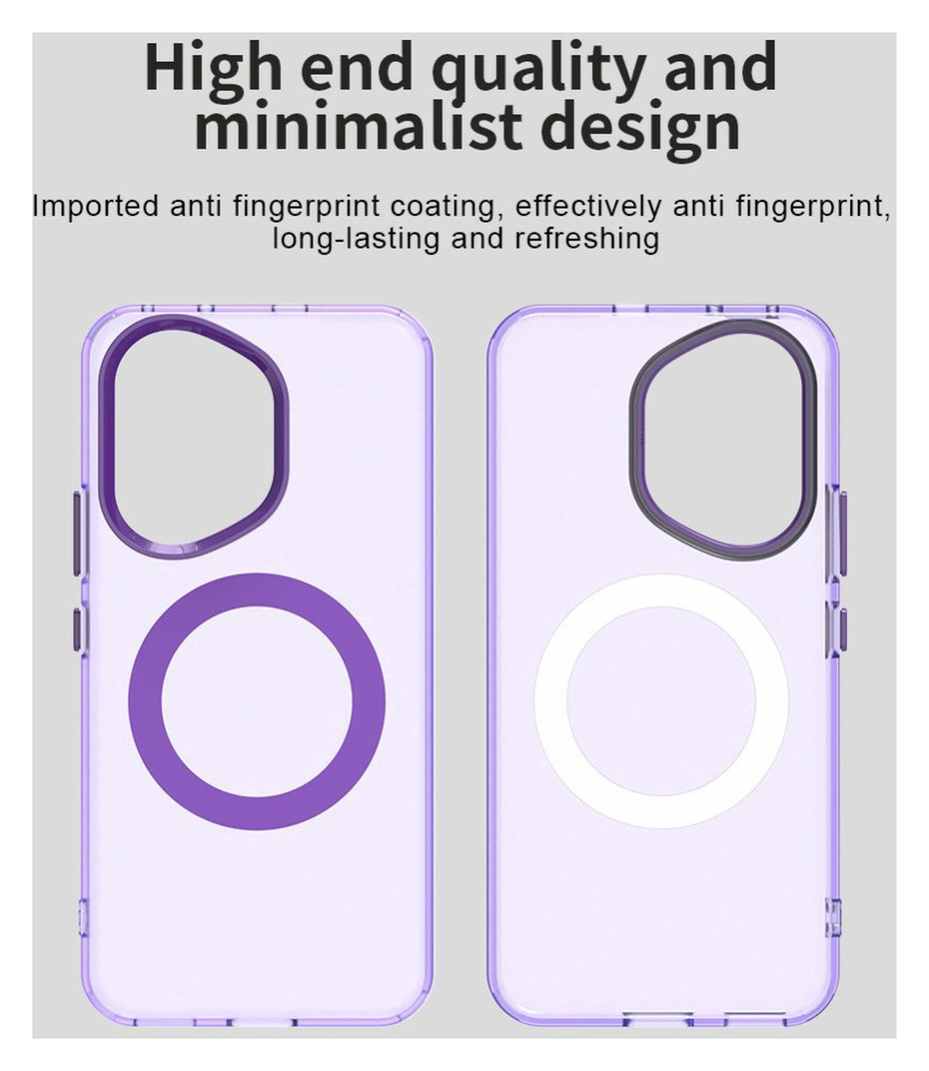 Honor 400 Hoesje MagSafe Backcover Semi-Transparant & Paars afbeelding 9