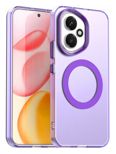 Honor 400 Hoesje MagSafe Backcover Semi-Transparant & Paars afbeelding 1