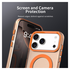 Apple iPhone 17 Pro Max Hoesje MagSafe Backcover Semi-Transparant & Oranje afbeelding 10