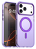 Apple iPhone 17 Pro Max Hoesje MagSafe Backcover Semi-Transparant & Paars afbeelding 1