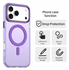 Apple iPhone 17 Pro Max Hoesje MagSafe Backcover Semi-Transparant & Paars afbeelding 2