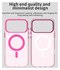Apple iPhone 17 Pro Hoesje MagSafe Backcover Semi-Transparant & Roze afbeelding 8