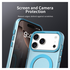 Apple iPhone 17 Pro Hoesje MagSafe Backcover Semi-Transparant & Blauw afbeelding 7