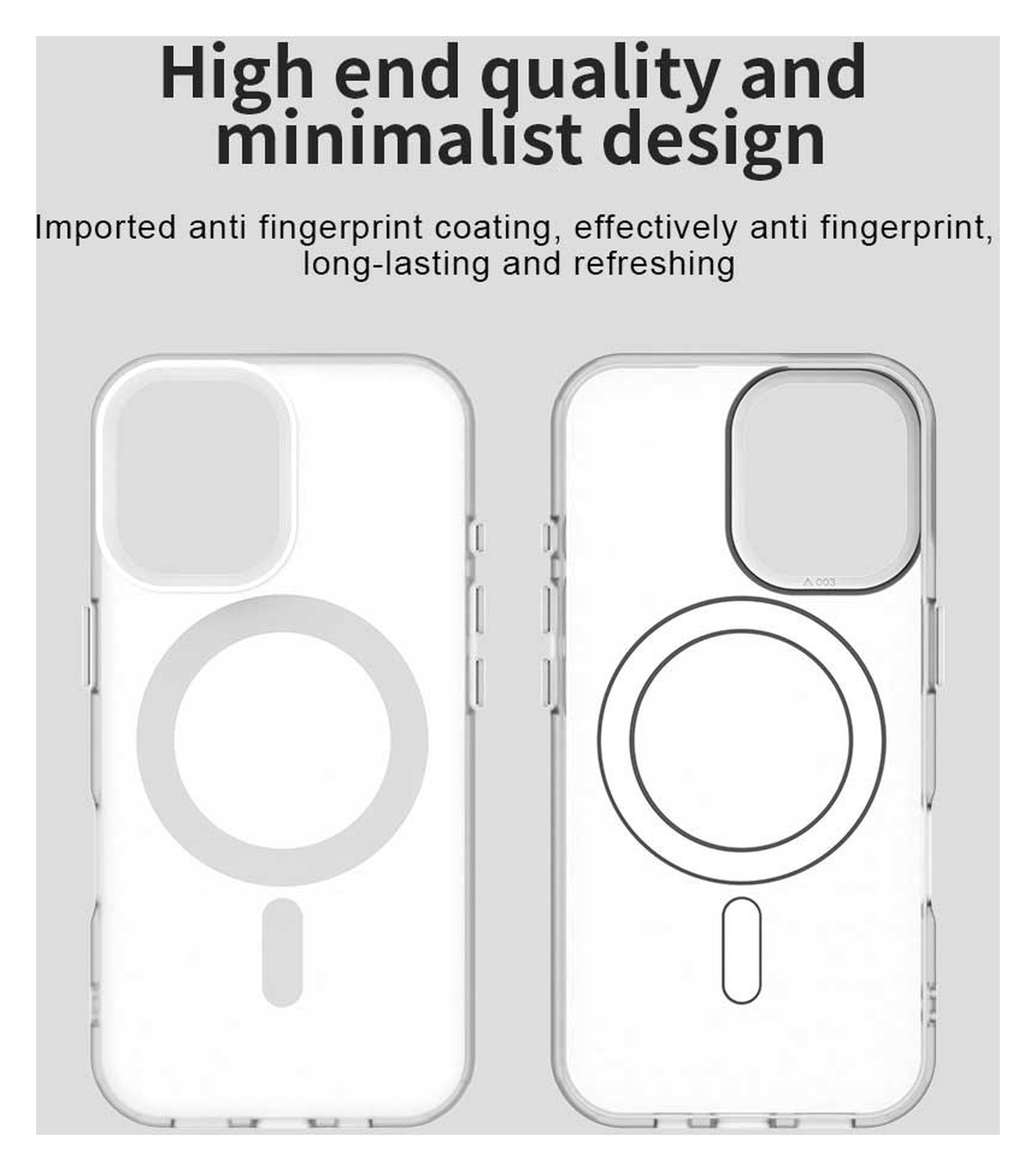 Apple iPhone 17 Hoesje MagSafe Backcover Semi-Transparant & Wit afbeelding 9