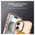 Apple iPhone 17 Hoesje MagSafe Backcover Semi-Transparant & Oranje afbeelding 4