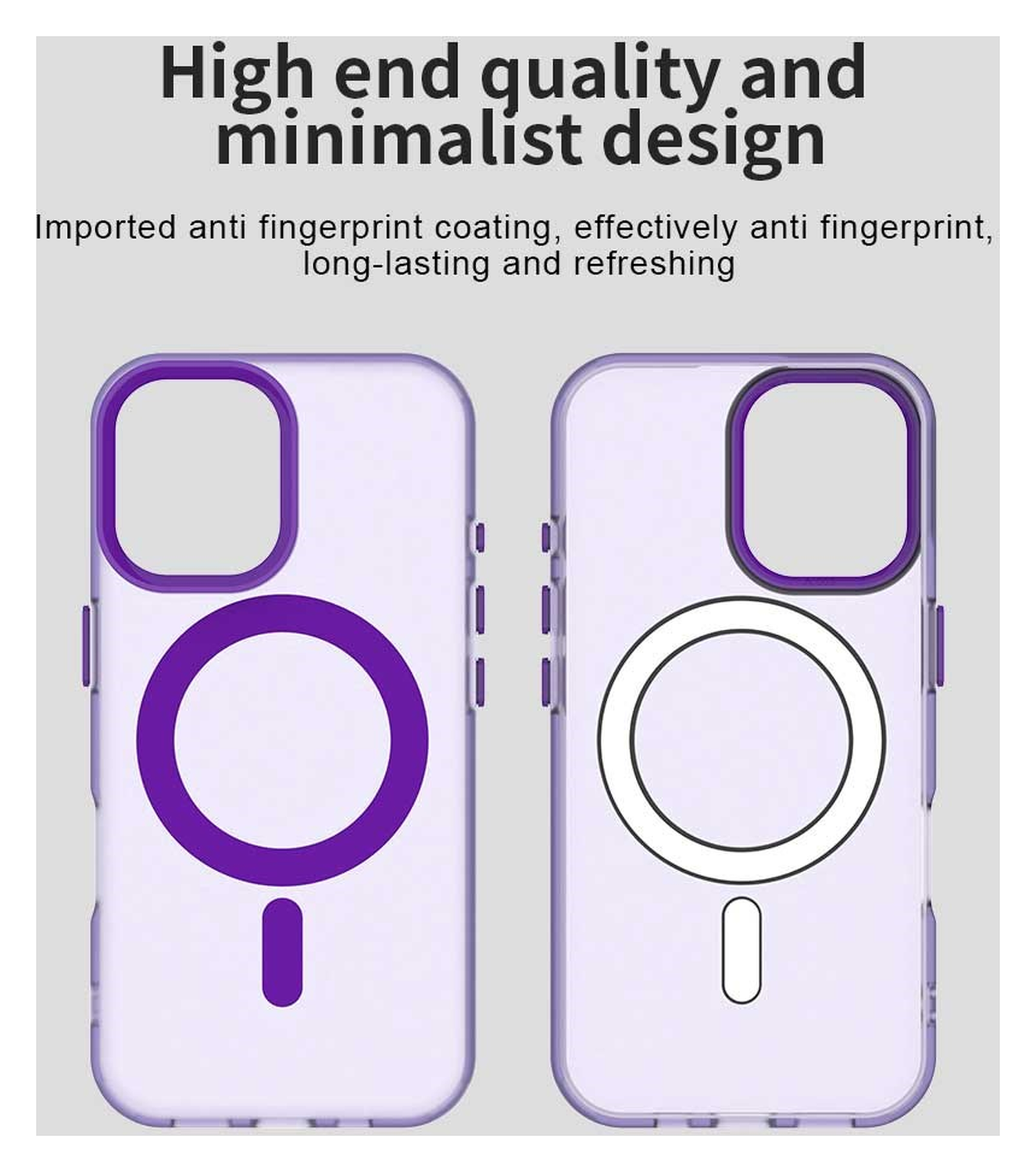 Apple iPhone 17 Hoesje MagSafe Backcover Semi-Transparant & Paars afbeelding 10