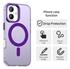Apple iPhone 17 Hoesje MagSafe Backcover Semi-Transparant & Paars afbeelding 2