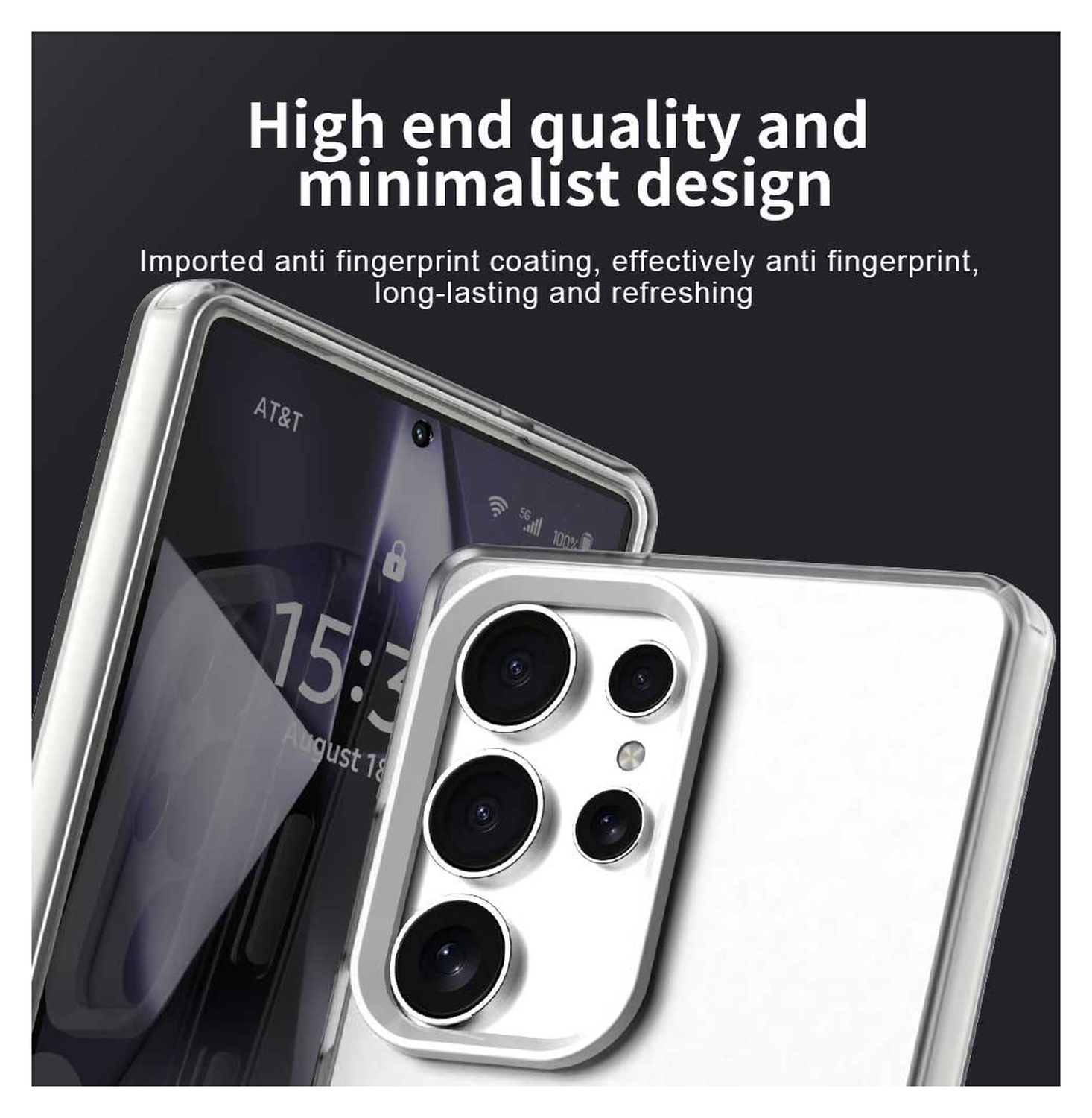 Samsung Galaxy S25 Ultra Hoesje MagSafe Backcover Semi-Transparant & Wit afbeelding 8