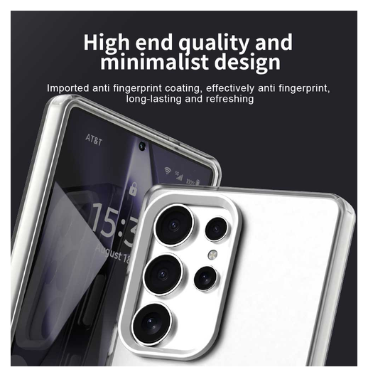 Samsung Galaxy S25 Ultra Hoesje MagSafe Backcover Semi-Transparant & Wit afbeelding 8