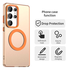Samsung Galaxy S25 Ultra Hoesje MagSafe Backcover Semi-Transparant & Oranje afbeelding 2