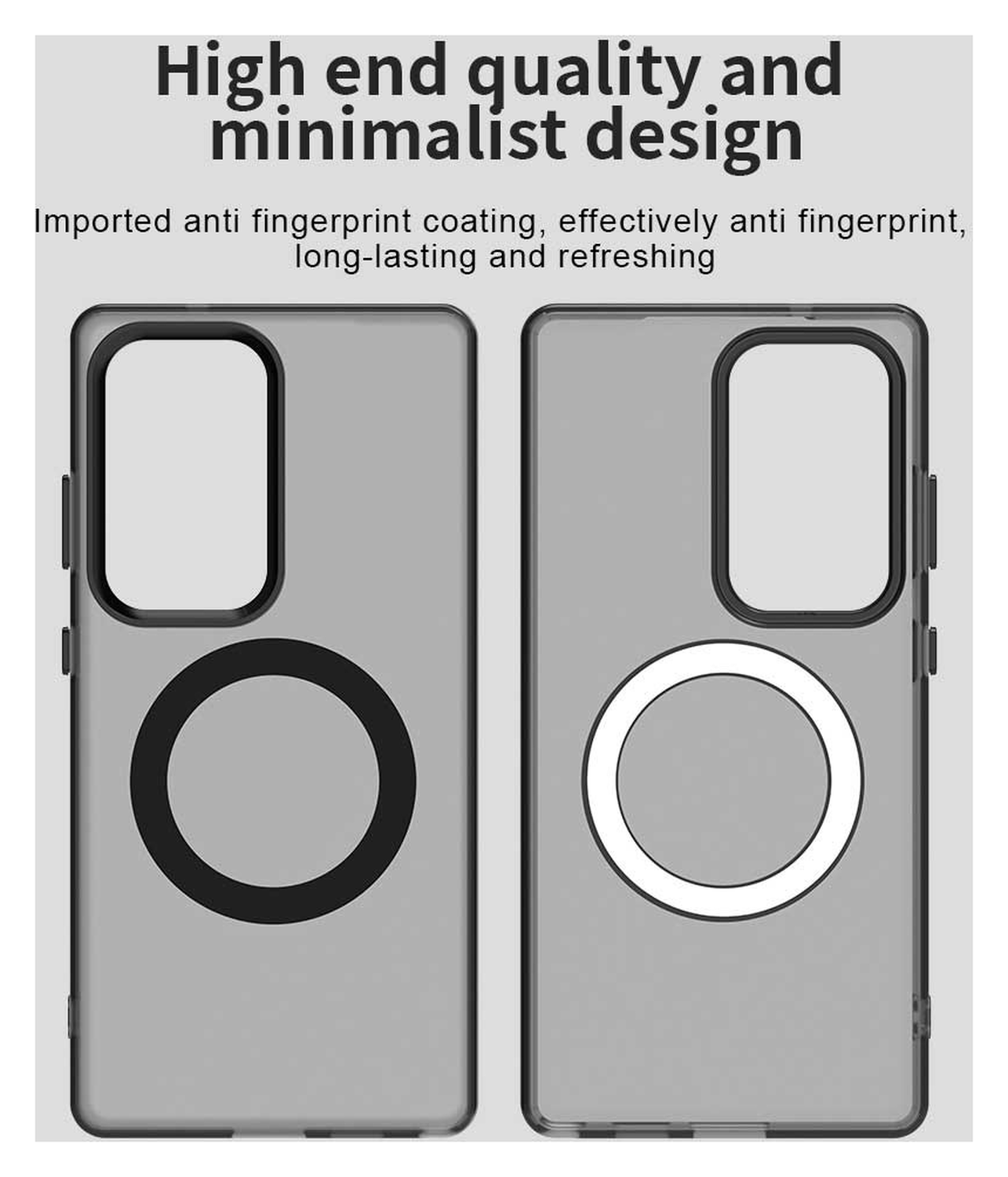 Samsung Galaxy S25 Ultra Hoesje MagSafe Backcover Semi-Transparant & Zwart afbeelding 10