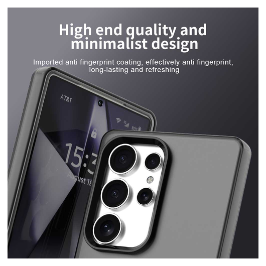 Samsung Galaxy S25 Ultra Hoesje MagSafe Backcover Semi-Transparant & Zwart afbeelding 5