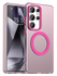 Samsung Galaxy S25 Ultra Hoesje MagSafe Backcover Semi-Transparant & Roze