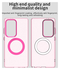Samsung Galaxy S25 Ultra Hoesje MagSafe Backcover Semi-Transparant & Roze afbeelding 10