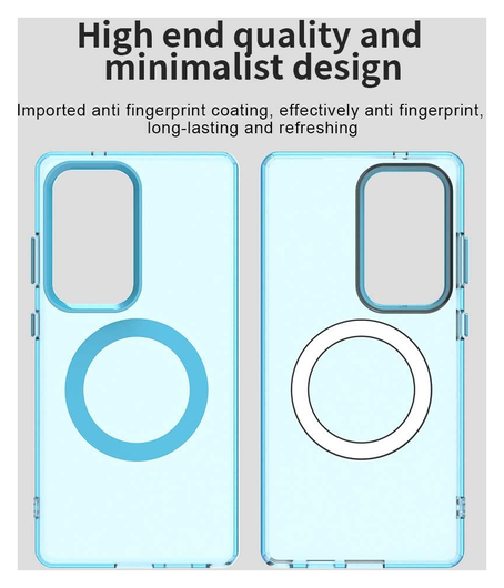 Samsung Galaxy S25 Ultra Hoesje MagSafe Backcover Semi-Transparant & Blauw afbeelding 10