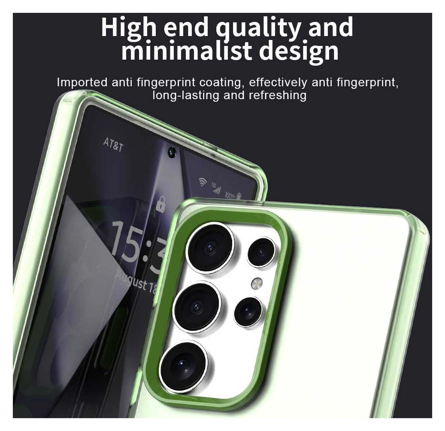 Samsung Galaxy S25 Ultra Hoesje MagSafe Backcover Semi-Transparant & Groen afbeelding 7