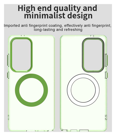 Samsung Galaxy S25 Ultra Hoesje MagSafe Backcover Semi-Transparant & Groen afbeelding 10