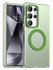 Samsung Galaxy S25 Ultra Hoesje MagSafe Backcover Semi-Transparant & Groen