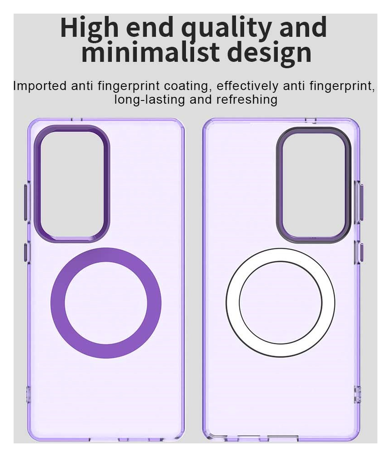 Samsung Galaxy S25 Ultra Hoesje MagSafe Backcover Semi-Transparant & Paars afbeelding 10