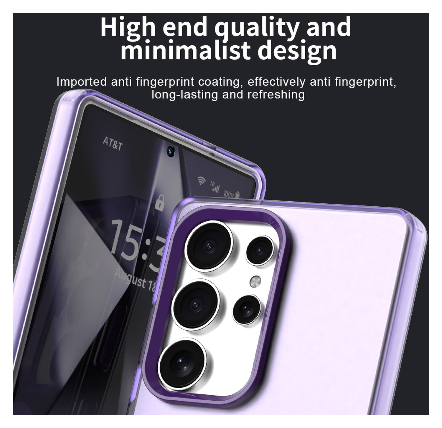 Samsung Galaxy S25 Ultra Hoesje MagSafe Backcover Semi-Transparant & Paars afbeelding 8