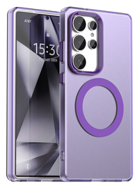 Samsung Galaxy S25 Ultra Hoesje MagSafe Backcover Semi-Transparant & Paars afbeelding