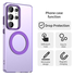 Samsung Galaxy S25 Ultra Hoesje MagSafe Backcover Semi-Transparant & Paars afbeelding 2