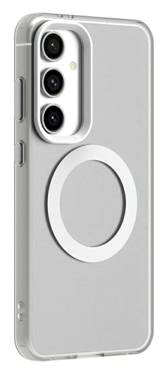 Samsung Galaxy S25 / S24 Hoesje MagSafe Backcover Semi-Transparant & Wit afbeelding 5