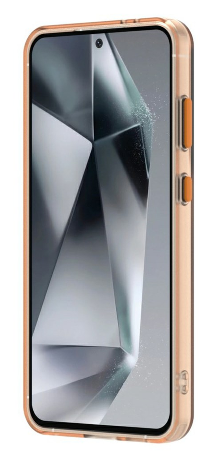 Samsung Galaxy S25 / S24 Hoesje MagSafe Backcover Semi-Transparant & Oranje afbeelding 10