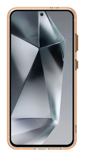 Samsung Galaxy S25 / S24 Hoesje MagSafe Backcover Semi-Transparant & Oranje afbeelding 4