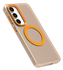 Samsung Galaxy S25 / S24 Hoesje MagSafe Backcover Semi-Transparant & Oranje afbeelding 7