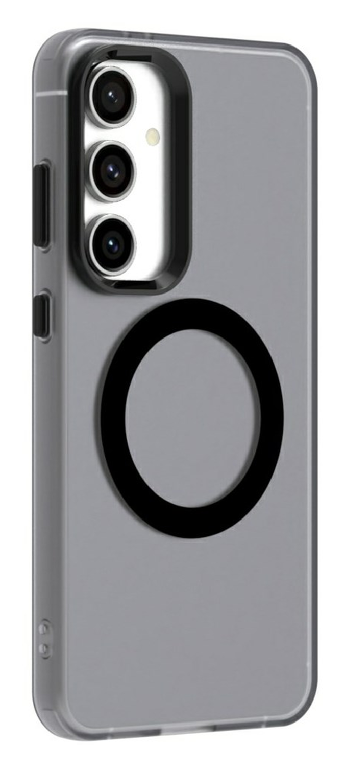 Samsung Galaxy S25 / S24 Hoesje MagSafe Backcover Semi-Transparant & Zwart afbeelding 5