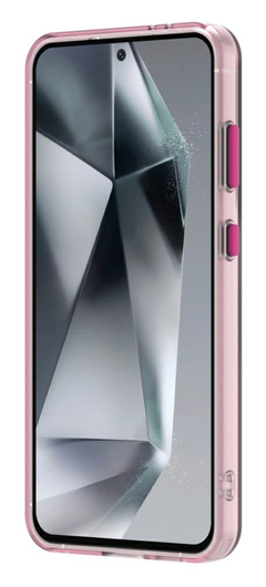 Samsung Galaxy S25 / S24 Hoesje MagSafe Backcover Semi-Transparant & Roze afbeelding 10