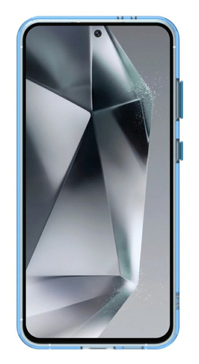 Samsung Galaxy S25 / S24 Hoesje MagSafe Backcover Semi-Transparant & Blauw afbeelding 4