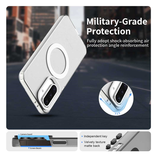 Samsung Galaxy A56 / A36 Hoesje MagSafe Backcover Semi-Transparant & Wit afbeelding 6