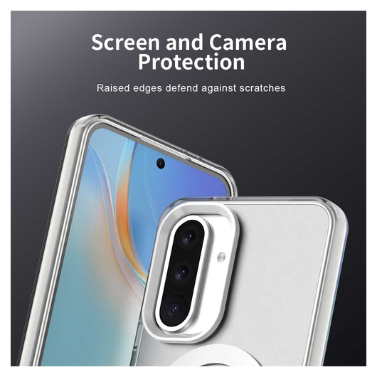 Samsung Galaxy A56 / A36 Hoesje MagSafe Backcover Semi-Transparant & Wit afbeelding 8