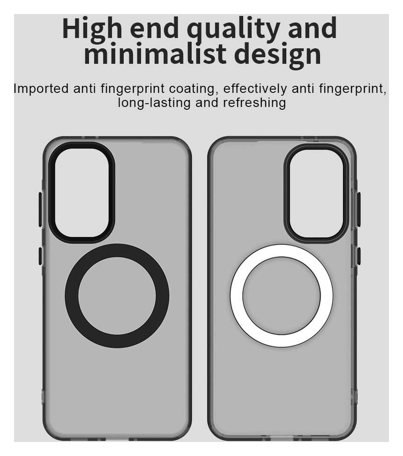 Samsung Galaxy A56 / A36 Hoesje MagSafe Backcover Semi-Transparant & Zwart afbeelding 9