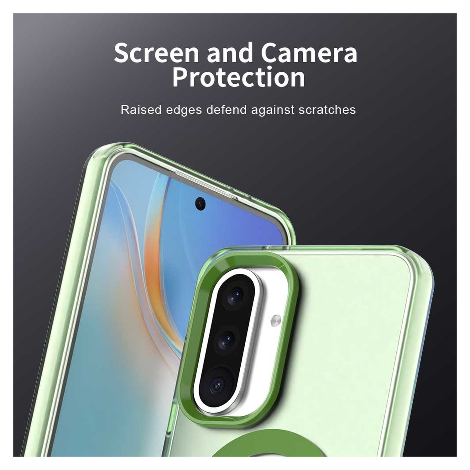 Samsung Galaxy A56 / A36 Hoesje MagSafe Backcover Semi-Transparant & Groen afbeelding 10