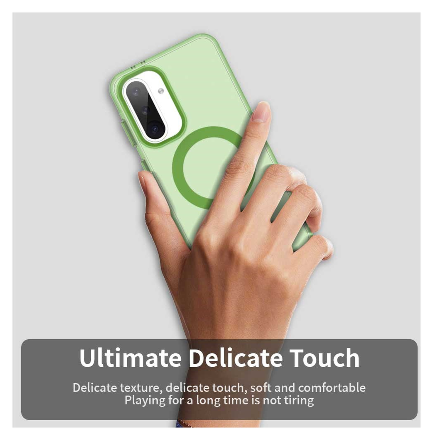 Samsung Galaxy A56 / A36 Hoesje MagSafe Backcover Semi-Transparant & Groen afbeelding 8