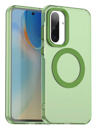 Samsung Galaxy A56 / A36 Hoesje MagSafe Backcover Semi-Transparant & Groen