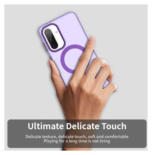 Samsung Galaxy A56 / A36 Hoesje MagSafe Backcover Semi-Transparant & Paars afbeelding 9