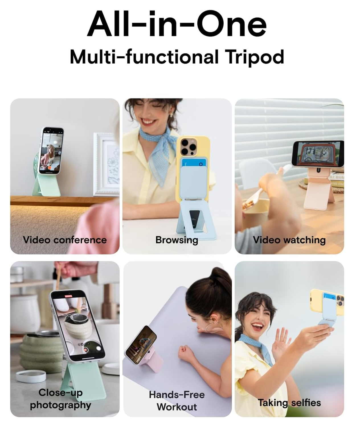 MOFT Tripod Wallet MOVAS MagSafe Kaarthouder met Uitklapbare Standaard Paars afbeelding 6