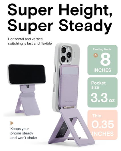 MOFT Tripod Wallet MOVAS MagSafe Kaarthouder met Uitklapbare Standaard Paars afbeelding 7