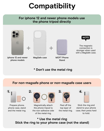 MOFT Tripod Wallet MOVAS MagSafe Kaarthouder met Uitklapbare Standaard Paars afbeelding 10