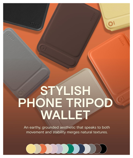 MOFT Tripod Wallet MOVAS MagSafe Kaarthouder met Uitklapbare Standaard Bruin afbeelding 8